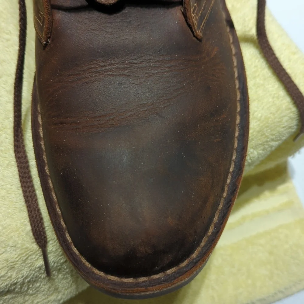 Classic Clark's Brown Leather Men's Boots.. Very Nice!! Bought New ..12M